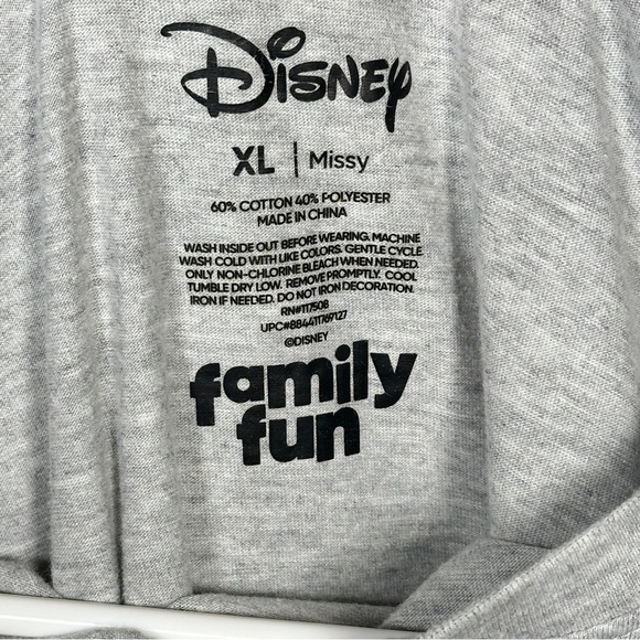 Disney Minnie Mouse Tie Dye Bow Graphic Tee Heather Gray Women’s XL - Picture 4 of 6